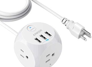 Anker Journey Energy Strip with USB Ports, 3 USB Charging Ports and three Shops, Desk Charging Station for A number of Units, 5ft Extension Twine, Journey Equipment for Cruise, for Dorm Room and Workplace 312aJUJ20AL. AC