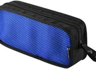 Cable Organizer Case Bag Transportable Journey Pc Equipment Organizer Zipper Mesh Pouch for Laptop computer Mouse, Energy Financial institution, USB, Adapter, Charger-Blue 410DsyDZbRL. AC