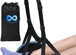 Eternal Consolation Airplane Footrest – Ergonomic Adjustable Foot and Heel Hammock – Reminiscence Foam Moveable Air Aircraft Flying Journey Foot Relaxation – Lengthy Airplane Flight Equipment for Toes (Black) 41AdJ2p22pL. AC