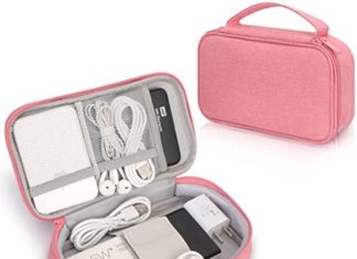 Skycase Journey Digital Organizer, Waterproof Electronics Equipment Circumstances,Single Layer Journey Cable Organizer Bag,Equipment Carry Bag for USB Knowledge Cable,Earphone Wire,Energy Financial institution, Telephone,Pink 41XE0NevM1L. AC