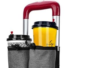 Baggage Journey Drink Bag Cup Holder Free Your Hand for Drink Drinks Caddy Espresso with Backpack Suits All Suitcase Handles (Gray) 41dBMRuu1qL. AC