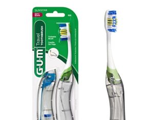 GUM Journey Toothbrush with Bristles & Folding Deal with, Delicate Bristles, 2 Rely 41kLbAOdRdL