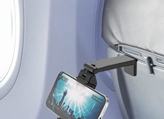 BEYOND CELL Journey Equipment, Common Seat Again Tray Desk Cellphone Clip Holder, Adjustable Pocket Dimension Palms Free Cellphone Holder Airplane Journey Necessities Suitable with iPhone and Android 41qKaJu4LXL. AC