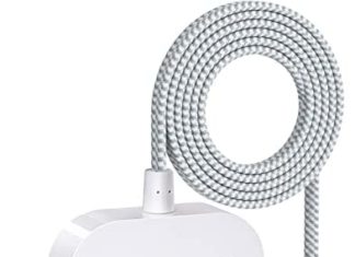 Energy Strip with USB C, 3 Shops 4 USB Ports (22.5W/4.5A) Desktop Charging Station, Flat Plug, 5ft Braided Extension Wire, Non Surge Protector for Journey, Cruise Ship, ETL Listed 41w FoMU1L. AC