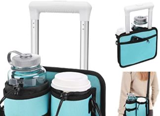 Baggage Journey Cup Holder for Completely different Dimension Cup Bottle丨With Adjustable Shoulder Straps Insulation 丨Free Your Hands丨Airplane Suitcase Baggage Equipment 41xCaki YmL. AC