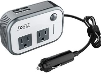 FOVAL 200W Automobile Energy Inverter DC 12V to 110V AC Converter with 4 USB Ports Charger 41xHPVaHEDL. AC