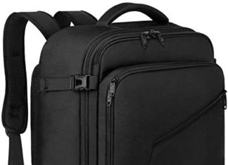 Matein Keep it up Backpack, Additional Massive Journey Backpack Expandable Airplane Authorized Weekender Bag for Males and Girls, Water Resistant Light-weight Daypack for Flight 40L, Black 41xlVOL91vL. AC