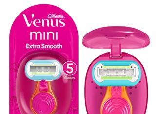 Gillette Venus Mini Additional Easy Razors for Ladies, Consists of 1 Venus Mini Razor, 1 Razor Blade Refill, 1 Journey Case 51ASlhYl1nL