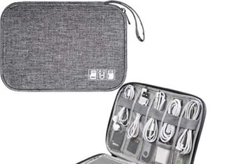 Electronics Equipment Case, Sturdy Small Electronics Equipment Storage Bag for Numerous USB, Cables, Arduous Drive, Telephone, Cords and Energy Journey Gadget Carry Bag, Gray 51AdvffpxuL. AC