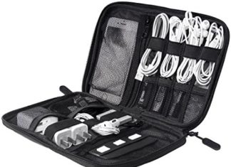 BAGSMART Digital Organizer Small Journey Cable Organizer Bag for Laborious Drives,Cables,USB, SD Card,Black 51NDct35eBL. AC