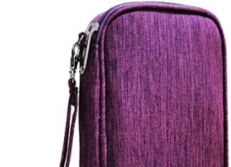 Digital Organizer Bag Cable Organizer Journey Wire Organizer Case Pouch Transportable Carrying Case for Charger Arduous Drive Earphone USB SD Card (Purple) 51ODzhXlPhL. AC