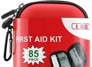 I GO 85 Items Arduous Shell Mini Compact First Assist Package, Small Private Emergency Survival Package for Journey Mountain climbing Tenting Backpacking Searching Marine Automotive 51WDZwJGo L. AC