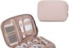 BAGSMART Digital Organizer Small Journey Cable Organizer Bag for Laborious Drives, Cables, Charger, Cellphone, USB, SD Card, Comfortable Pink 51l Fyf6FSL. AC