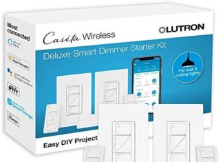 Lutron Caséta Deluxe Sensible Dimmer Swap (2 Rely) Equipment with Caséta Sensible Hub | Works with Alexa, Apple HomeKit, Ring, Google Assistant | P-BDG-PKG2W-A | White 51lp0eOCGvL. AC