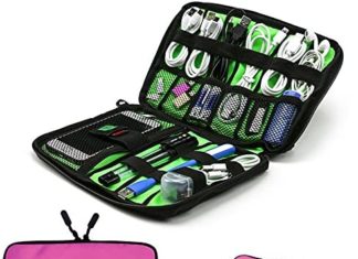 Journey Bag for Cables and Chargers,Area Saving Electronics Equipment Storage Bag,Journey Gadget Organizer Bag for Cellphone Cable Cords Accent Merchandise(M, Pink) 51motVOt6L. AC