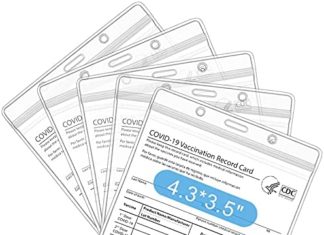 KGX Vaccine Card Holder for Journey Necessities, 4.3×3.5 in Waterproof Card Protector with Sealing Strip, Touring Equipment, Journey Necessities for Flying, Card Protector (5 Pack) 51qRTalHSsS. AC