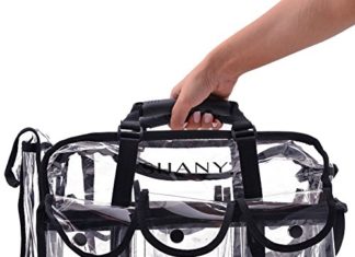 SHANY Clear Make-up Bag, Professional Mua rectangular Bag with Shoulder Strap, Giant 51rrUDJJduL