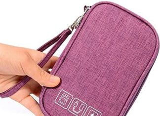 CAOODKDK Digital Equipment Journey Case, Equipment Bag Organizer, Common Electronics Journey Devices Carrying Case Pouch for Charger USB Cables SD Reminiscence Playing cards Earphone Flash Arduous Drive,Purple 51s919mUQDS. AC