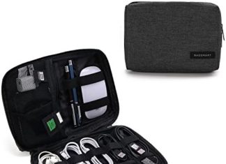 BAGSMART Digital Organizer Small Journey Cable Organizer Bag for Arduous Drives, Cables, Cellphone, USB, SD Card, Black 51u 71B5ML. AC