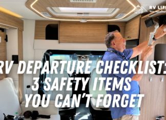 RV Departure Guidelines: 3 Security Objects You Can’t Overlook RV Departure Checklist 3 Safety Items You Cant Forget social