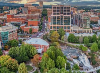 Greenville makes lists of finest cities sunset over liberty bridge and fall festival web use only rgb 1664978588