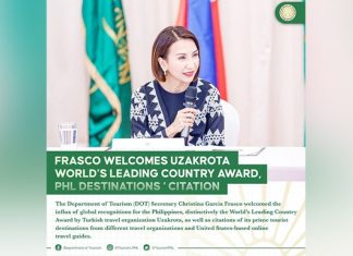 Physique names PH as ‘world’s main tourism vacation spot’