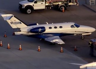 Houston’s Hobby Airport had to ground all flights after a private jet departed ‘without permission’ and collided with another jet, FAA says